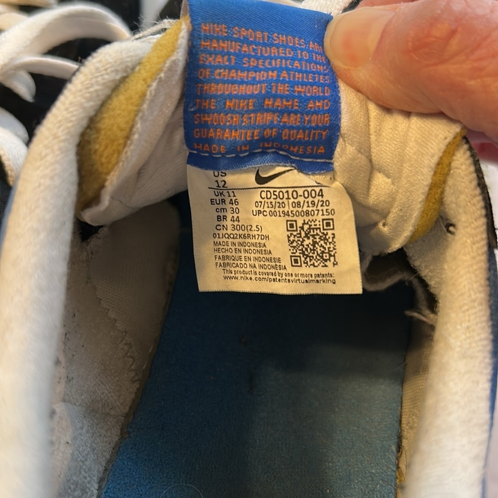 Nike Men’s Heritage SB Skateboard Sneakers Shoes Black and Blue EUC - Picture 6 of 11